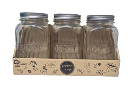 סט קפה/תה/סוכר זכוכית קונים רק באטרקציה מהיבואן לצרכן
