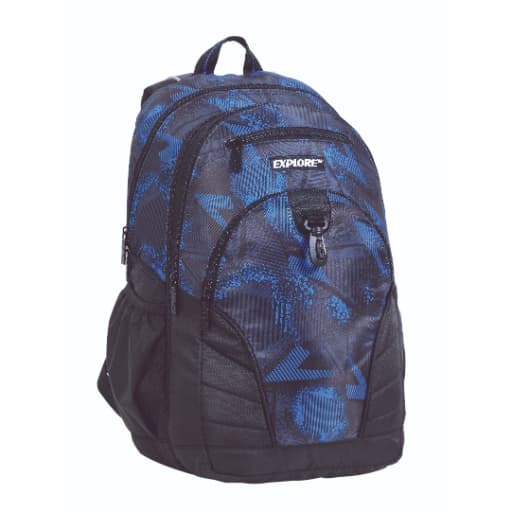 תיק גב אקספלור 2 ב1 תפרים שחור תכלת אפור באטרקציה אונליין מהיבואן לצרכן