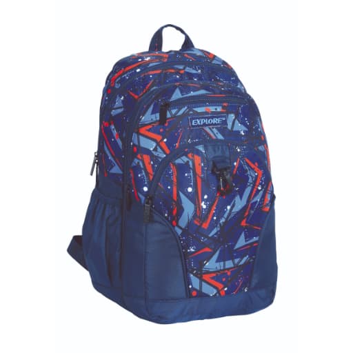 תיק גב אקספלור 2 ב1 תפרים שחור תכלת אפור באטרקציה אונליין מהיבואן לצרכן