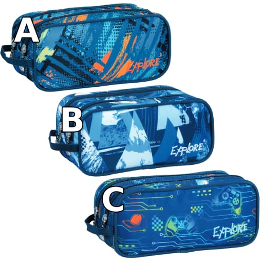 קלמר אקספלור 2 תאים - כחול כתום/ כחול תכלת/ כחול גיימינג קונים רק באטרקציה מהיבואן לצרכן