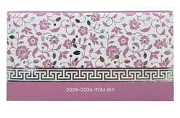 יומן שבועי מלבני 17X10 ס"מ - פרחים ורודים קונים רק באטרקציה מהיבואן לצרכן