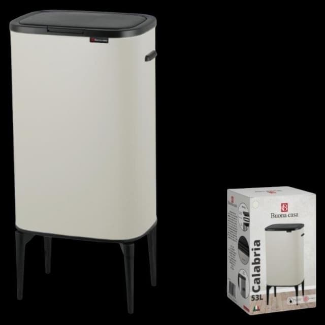 פח יוקרתי עם רגליים 53 ליטר - לבן קונים רק באטרקציה מהיבואן לצרכן