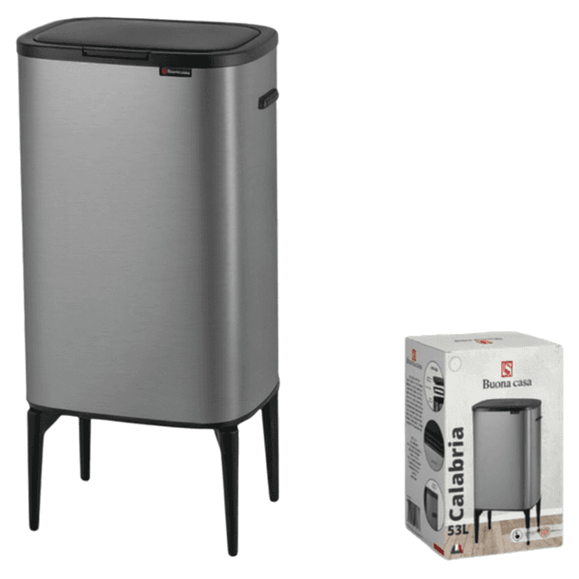 פח יוקרתי עם רגליים 53 ליטר - אפור מושחר קונים רק באטרקציה מהיבואן לצרכן