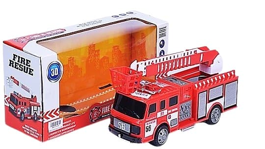 משאית כיבוי אש נוסעת מנגנת ומדליקה אורות קונים רק באטרקציה מהיבואן לצרכן