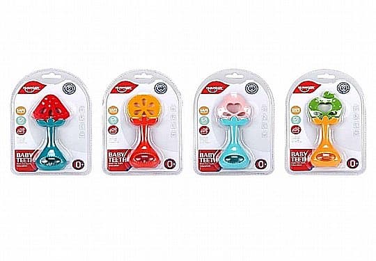 רעשן ונשכן לתינוק במבחר דגמי פירות קונים רק באטרקציה מהיבואן לצרכן