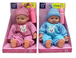 בובת תינוק כ- 20 ס"מ כחול / ורוד קונים רק באטרקציה מהיבואן לצרכן