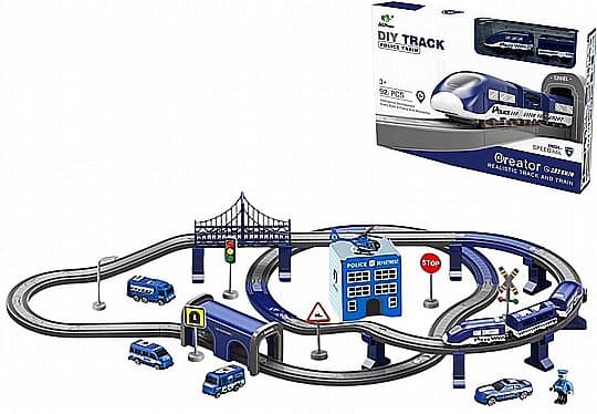 רכבת משטרה עם מסלול ואביזרים גודל אריזה כ- 52X35 ס"מ קונים רק באטרקציה מהיבואן לצרכן