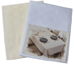 מפת שולחן בד כ- 110X140 ס"מ לבן/ שמנת קונים רק באטרקציה מהיבואן לצרכן