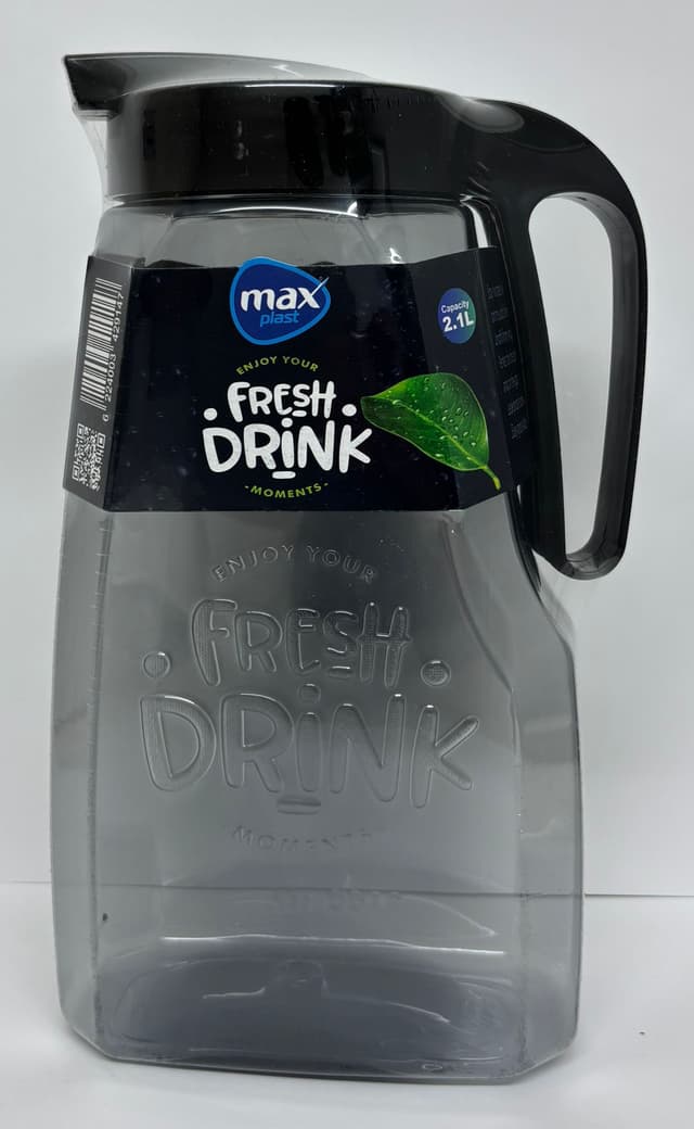 קנקן שתיה כ-2.1 ליטר עם מכסה ופיה מובנת למזיגה במבחר צבעים קונים רק באטרקציה מהיבואן לצרכן