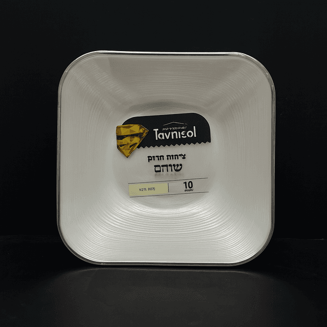 חבילה 10 מרקיות חד פעמי יוקרתי - פנינה עם פס כסף קונים רק באטרקציה מהיבואן לצרכן