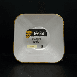 חבילה 10 מרקיות חד פעמי יוקרתי - פנינה עם פס זהב קונים רק באטרקציה מהיבואן לצרכן