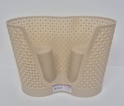 מעמד כפול לכוסות עם ידית נשיאה שחור/קרם קונים רק באטרקציה מהיבואן לצרכן