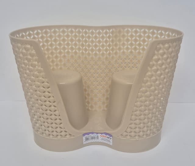 מעמד כפול לכוסות עם ידית נשיאה שחור/קרם קונים רק באטרקציה מהיבואן לצרכן