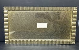 מגש מלבני מסגרת גלים כ- 43X22.5 ס"מ - נצנץ זהב קונים רק באטרקציה מהיבואן לצרכן