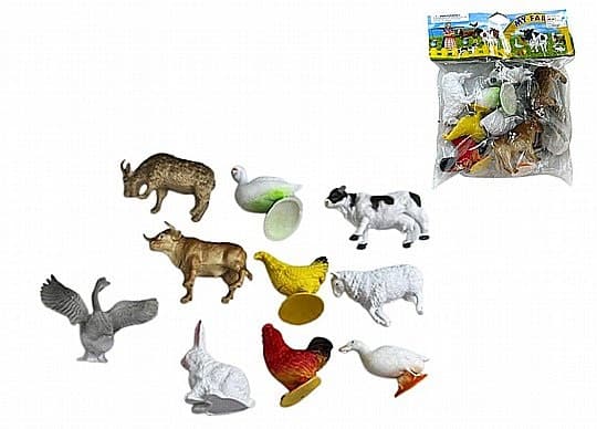 חבילה 10 חיות חווה בשקית קונים רק באטרקציה מהיבואן לצרכן