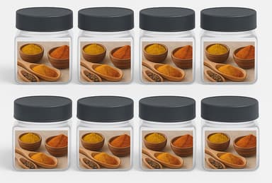 חבילה 8 צנצנות פלסטיק 300 מ"ל כל צנצנת קונים רק באטרקציה מהיבואן לצרכן