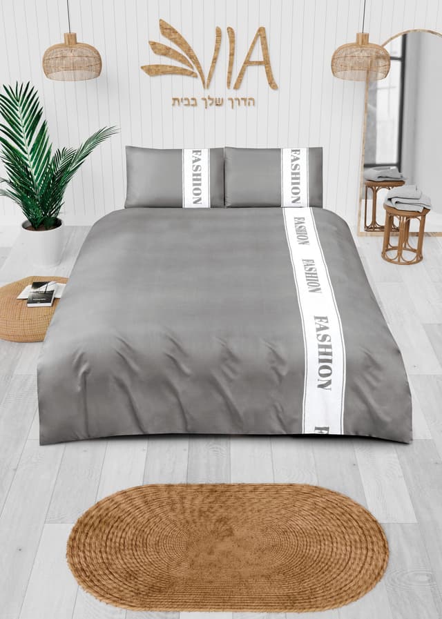 סט מצעים זוגי SANTANA סאטן מוקה כהה קונים רק באטרקציה מהיבואן לצרכן