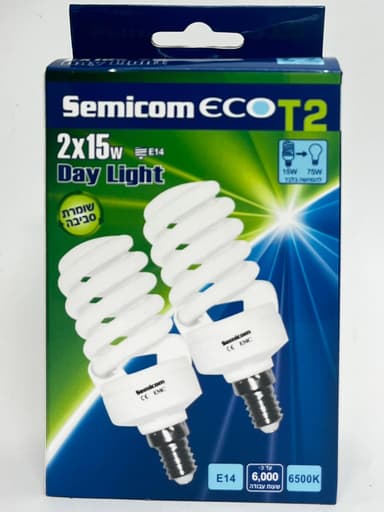 נורה אקו טי2 15וואט