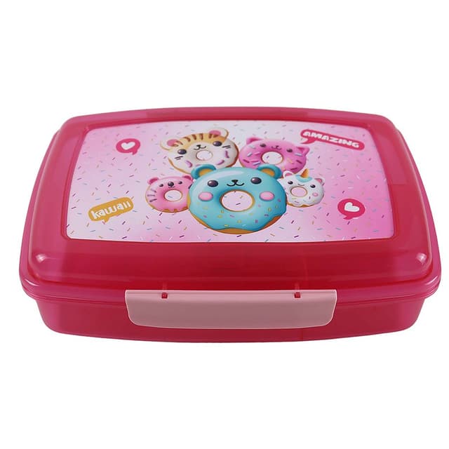 קופסת אוכל מחולקת דונאטס קוואי קונים רק באטרקציה מהיבואן לצרכן