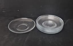 סט 6 תחתיות/צלחות זכוכית כ־13 ס״מ קונים רק באטרקציה מהיבואן לצרכן