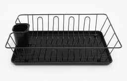 מייבש כלים שטוח עם מגש ומייבש סכום כ - 43X32X11 ס"מ בצבעים: שחור/לבן קונים רק באטרקציה מהיבואן לצרכן