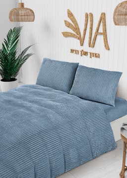 סט מצעים זוגי ALONA פלנל במבחר צבעים קונים רק באטרקציה מהיבואן לצרכן