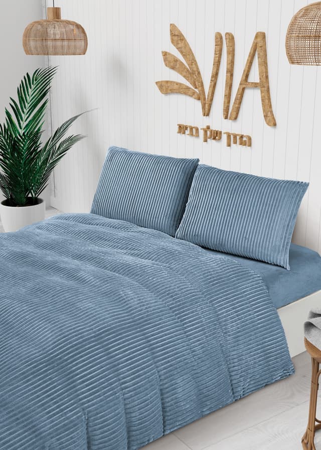 סט מצעים זוגי ALONA פלנל במבחר צבעים קונים רק באטרקציה מהיבואן לצרכן