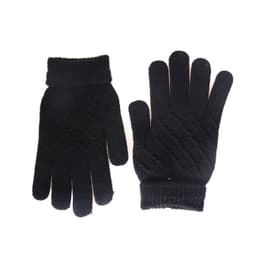 כפפות סריגת מעוינים נוער/מבוגר - שחור קונים רק באטרקציה מהיבואן לצרכן