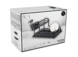 מתקן אלומניום לייבוש כלים 2 קומות עם מגש ומתקן לסכום כ - 40X29X21 ס"מ - שחור קונים רק באטרקציה מהיבואן לצרכן