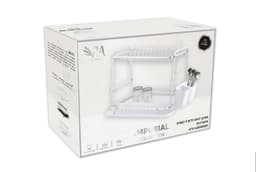 מתקן אלומניום לייבוש כלים 2 קומות עם מגש ומתקן לסכום כ - 43X32X32ס"מ - כסף קונים רק באטרקציה מהיבואן לצרכן