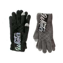 כפפות צמר טאץ' נוער/מבוגר בצבעים - אפור/שחור קונים רק באטרקציה מהיבואן לצרכן