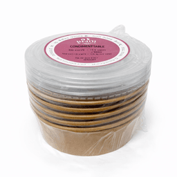 חבילה 6 קופסאות קרטון קראפט חד פעמי עם 6 מכסים כ - 500מ"ל קונים רק באטרקציה מהיבואן לצרכן