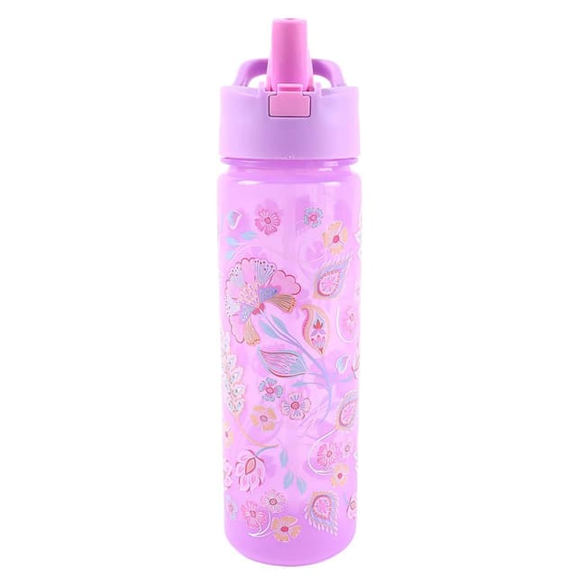 בקבוק שתיה עם לחצן 600 מ"ל - פרחוני קונים רק באטרקציה מהיבואן לצרכן