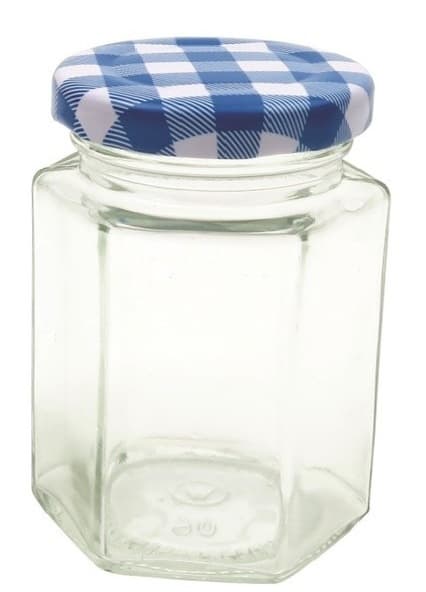 צנצנת זכוכית משושים תבלינים כ - 150 מ"ל קונים רק באטרקציה מהיבואן לצרכן