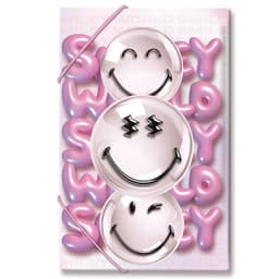 תיקיה עם גומי PP/ A4 סמיילי קונים רק באטרקציה מהיבואן לצרכן