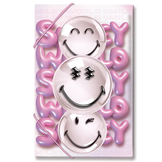 תיקיה עם גומי PP/ A4 סמיילי קונים רק באטרקציה מהיבואן לצרכן