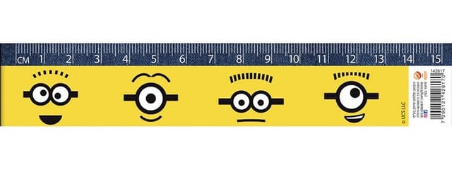 סרגל פלסטיק - מיניונים 15 ס"מ קונים רק באטרקציה מהיבואן לצרכן