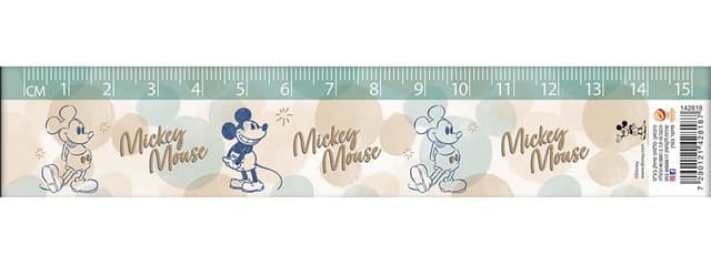 סרגל פלסטיק - מיקי מאוס 15 ס"מ קונים רק באטרקציה מהיבואן לצרכן