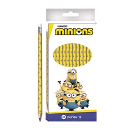 חבילה 12 עפרונות - מיניונים קונים רק באטרקציה מהיבואן לצרכן