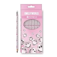 חבילה 12 עפרונות - סמיילי קונים רק באטרקציה מהיבואן לצרכן