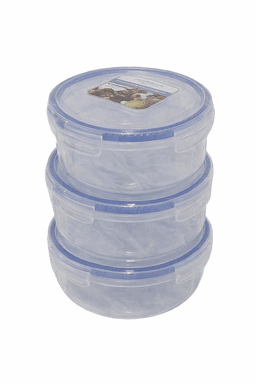 סט 3 קופסאות עגולות עם סגירה הרמטית - 200 מ"ל כל אחת קונים רק באטרקציה מהיבואן לצרכן