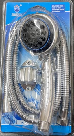 ערכה למקלחת ראש טוש עם 8 מצבי זרימה , צינור 1.5 מטר, וו לתלייה, ברגים ודיבלים קונים רק באטרקציה מהיבואן לצרכן