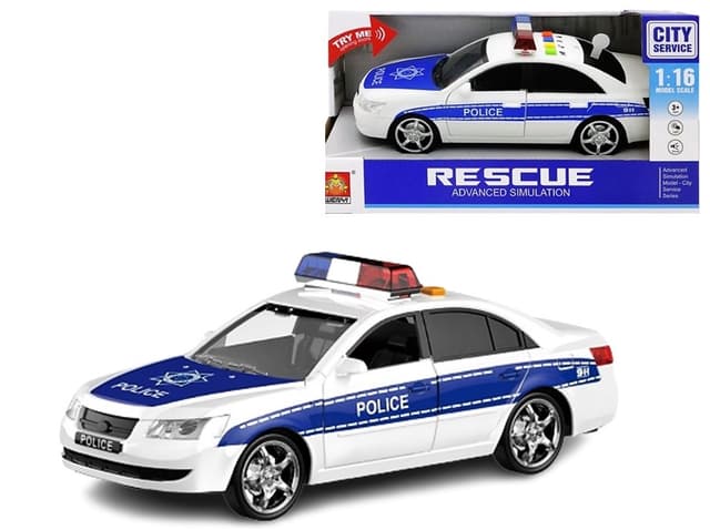 רכב משטרה עם אורות וצלילים קונים רק באטרקציה מהיבואן לצרכן