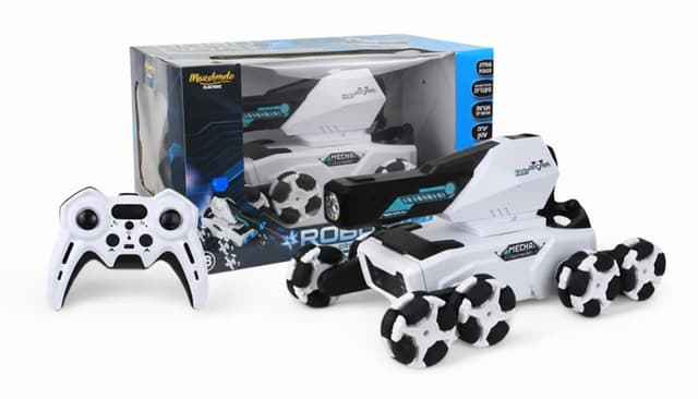 רובוט נטען עם שלט יורה כדורי ג'לי ועשן, מדליק אורות ומסתובב 360° קונים רק באטרקציה מהיבואן לצרכן