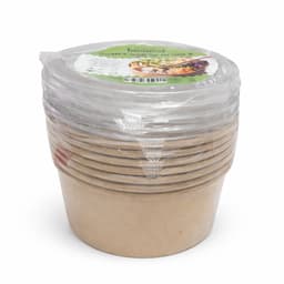 חבילה 6 קופסאות קרטון קראפט חד פעמי עם 6 מכסים כ - 1000מ"ל קונים רק באטרקציה מהיבואן לצרכן