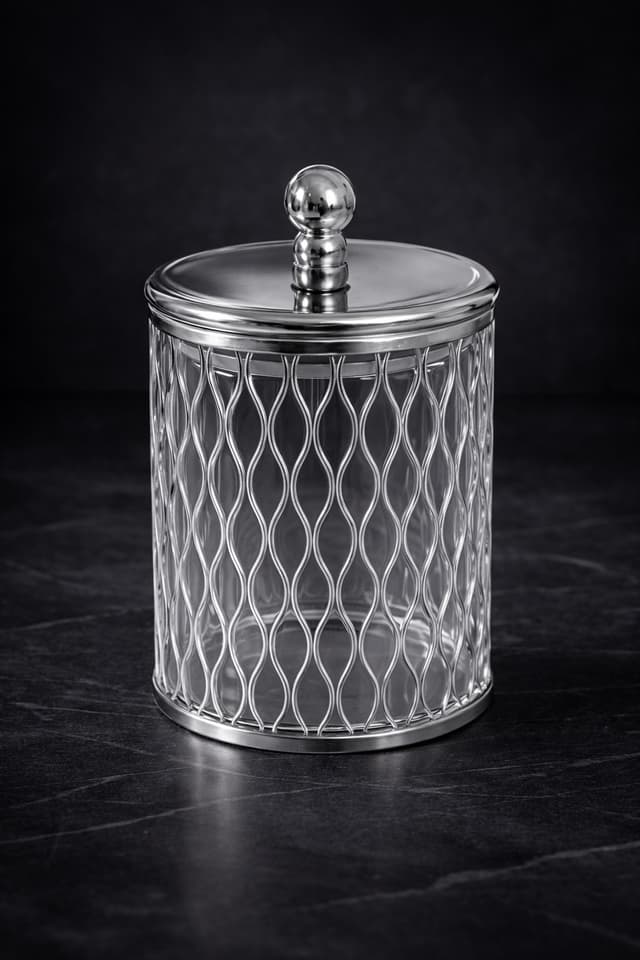 צנצנת פלסטיק מעוצבת עגולה עם מכסה סגירה וקום כ - ליטר קונים רק באטרקציה מהיבואן לצרכן