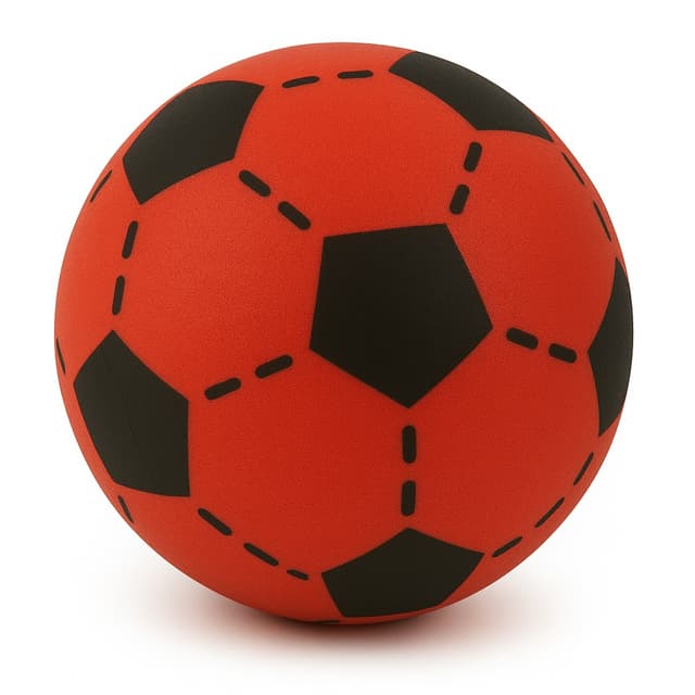 כדורגל ספוג איכותי כ- 20 ס"מ - אדום קונים רק באטרקציה מהיבואן לצרכן