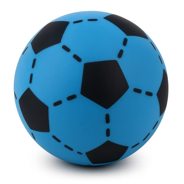 כדורגל ספוג איכותי כ- 20 ס"מ - כחול קונים רק באטרקציה מהיבואן לצרכן