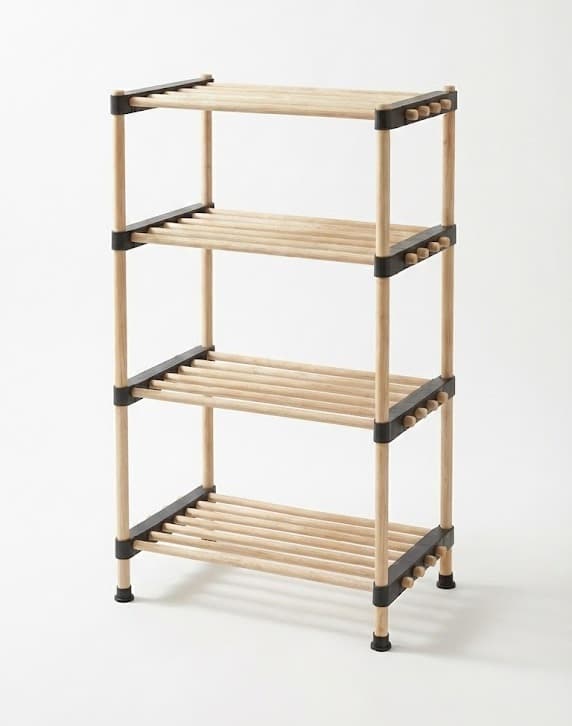 כוננית מדפים פתוחה 4 קומות – במראה עץ טבעי קונים רק באטרקציה מהיבואן לצרכן