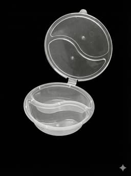 סט 12 קופסאות חד פעמי עגולות מחולקות כ- 150 מ"ל קונים רק באטרקציה מהיבואן לצרכן